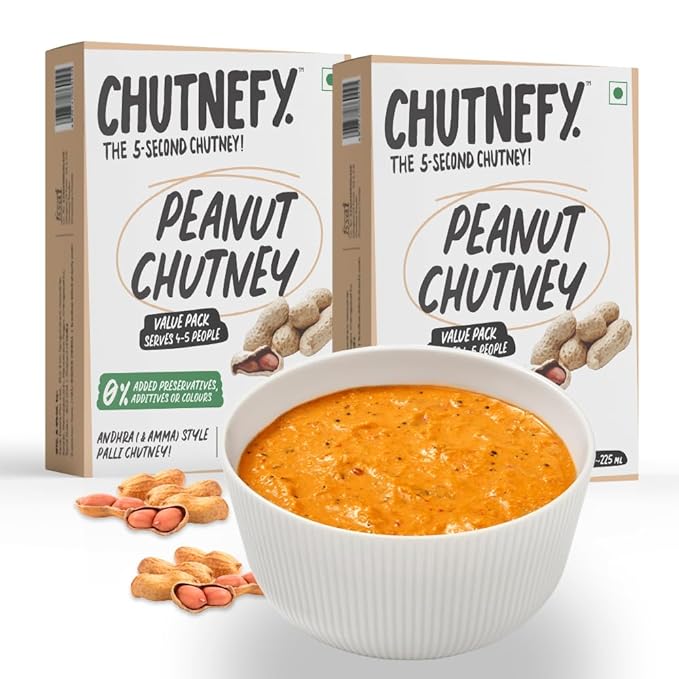 Chutnefy - 5-Second Instant Peanut Chutney - 75 ml (Pack of 2)